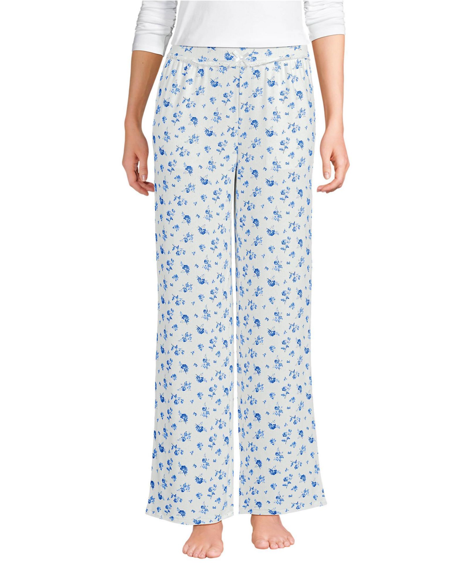 Lands' End Женские брюки для сна Pointelle