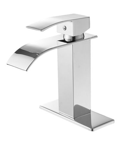 Greenspring Waterfall Single Hole Single-Handle Low-Arc Bathroom Faucet