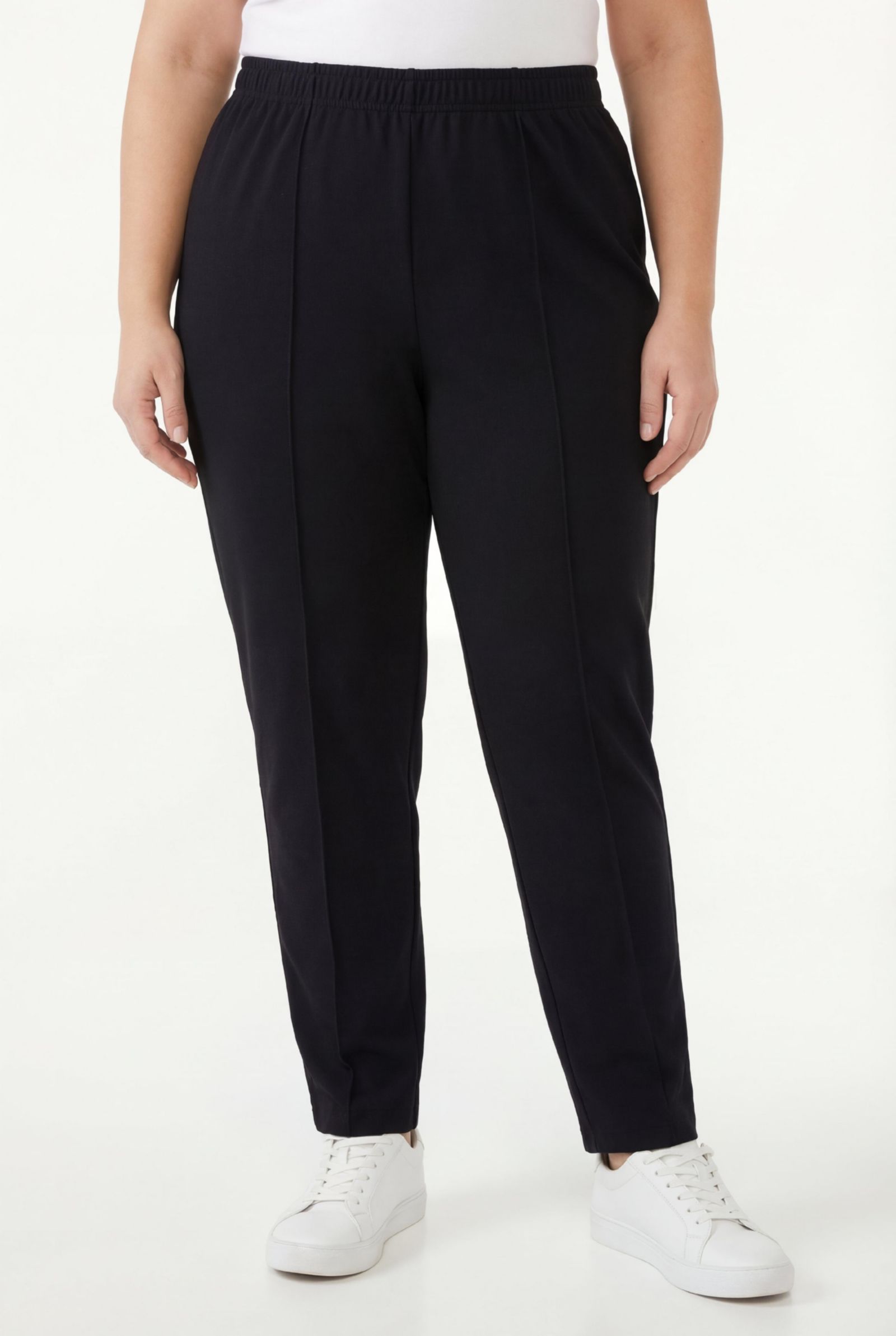 Woman Within Women's Within Tall Knit Hassle-Free Pull-On Elastic-Waist Pants