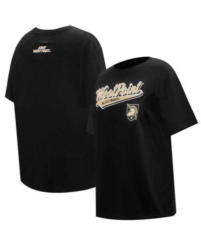 Pro Standard Women's Black Army Black Knights Script Tail Oversized Boyfriend T-Shirt