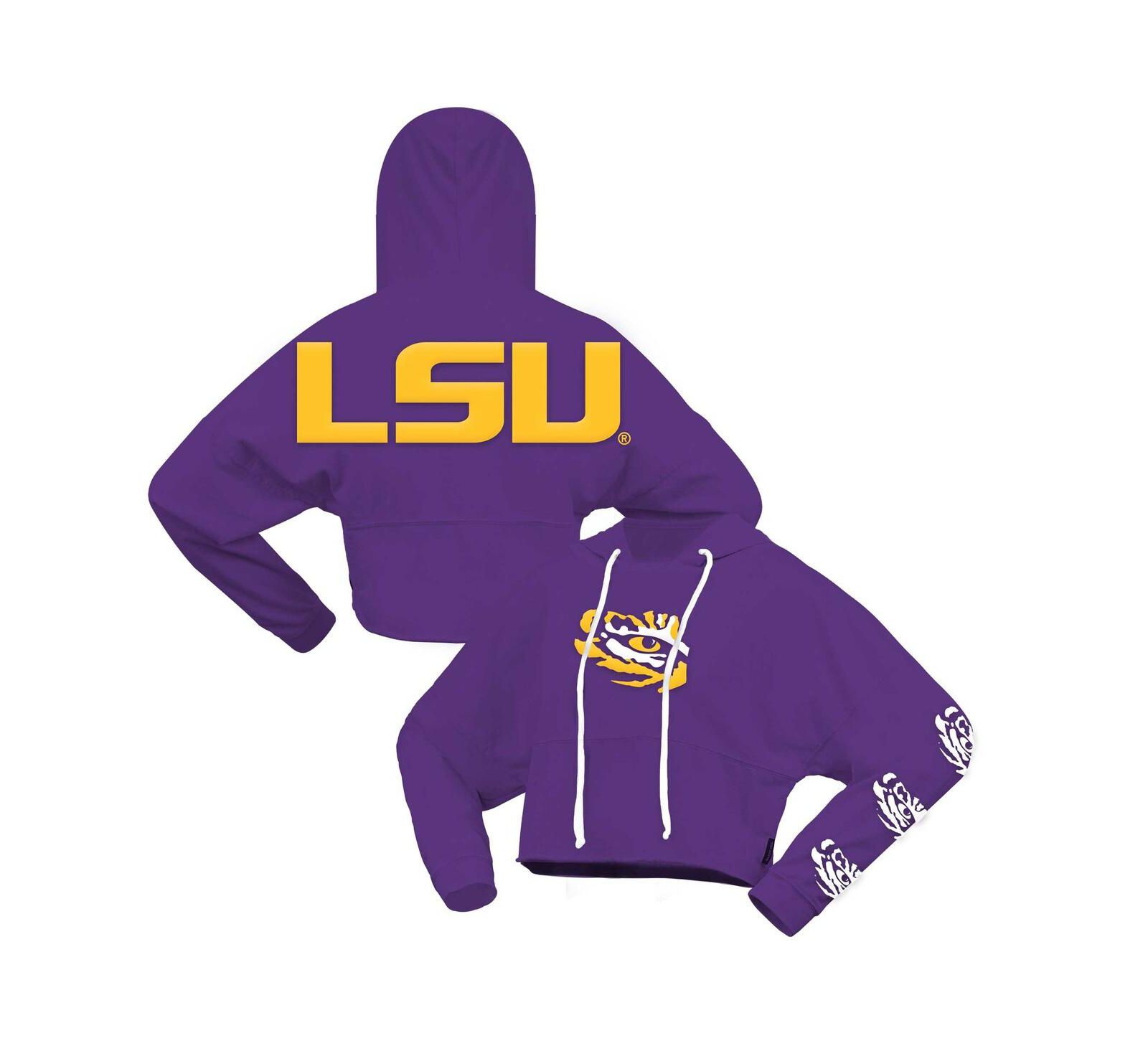 Spirit Jersey Женское укороченное худи с логотипом LSU Tigers