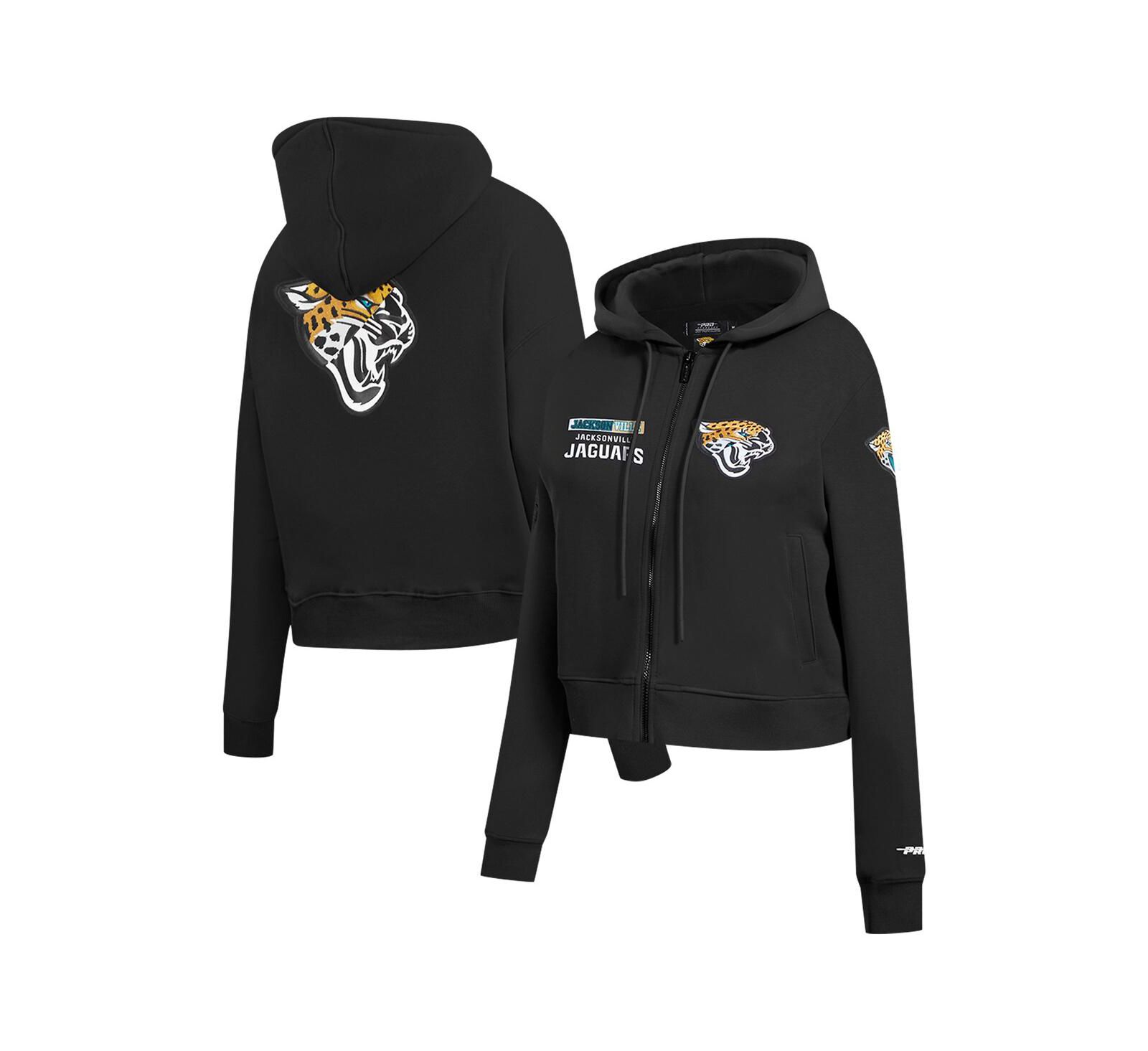 Женская черная толстовка на молнии Pro Standard Jacksonville Jaguars Split Logo Full-Zip