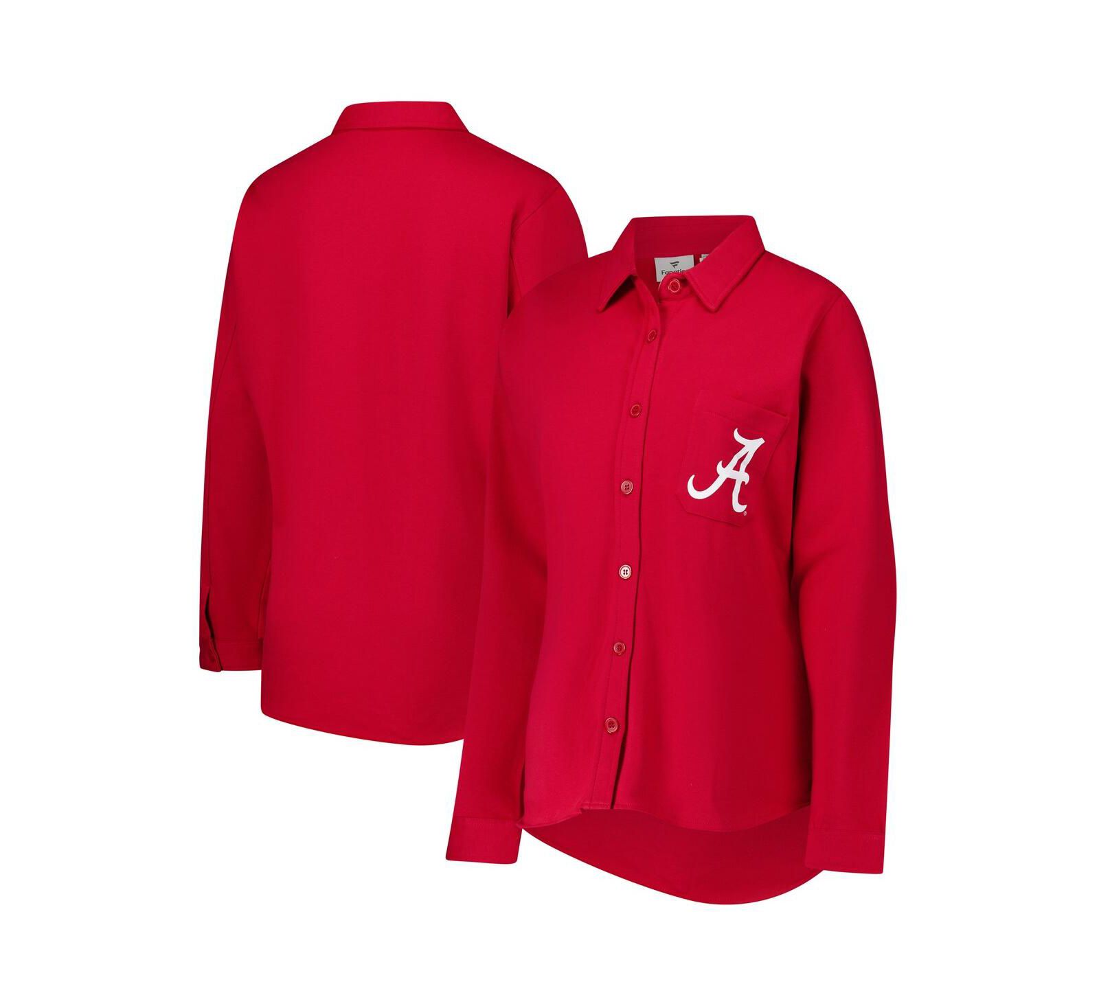 Fanatics Женская рубашка-шэкет Plus Size Crimson Alabama Crimson Tide