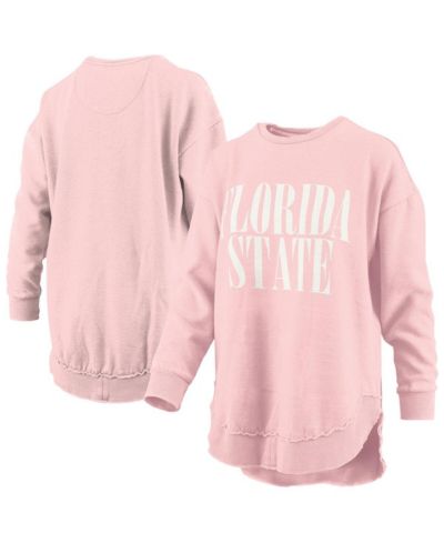 Pressbox Women's Pink Florida State Seminoles Poncho Fleece Pullover Sweatshirt