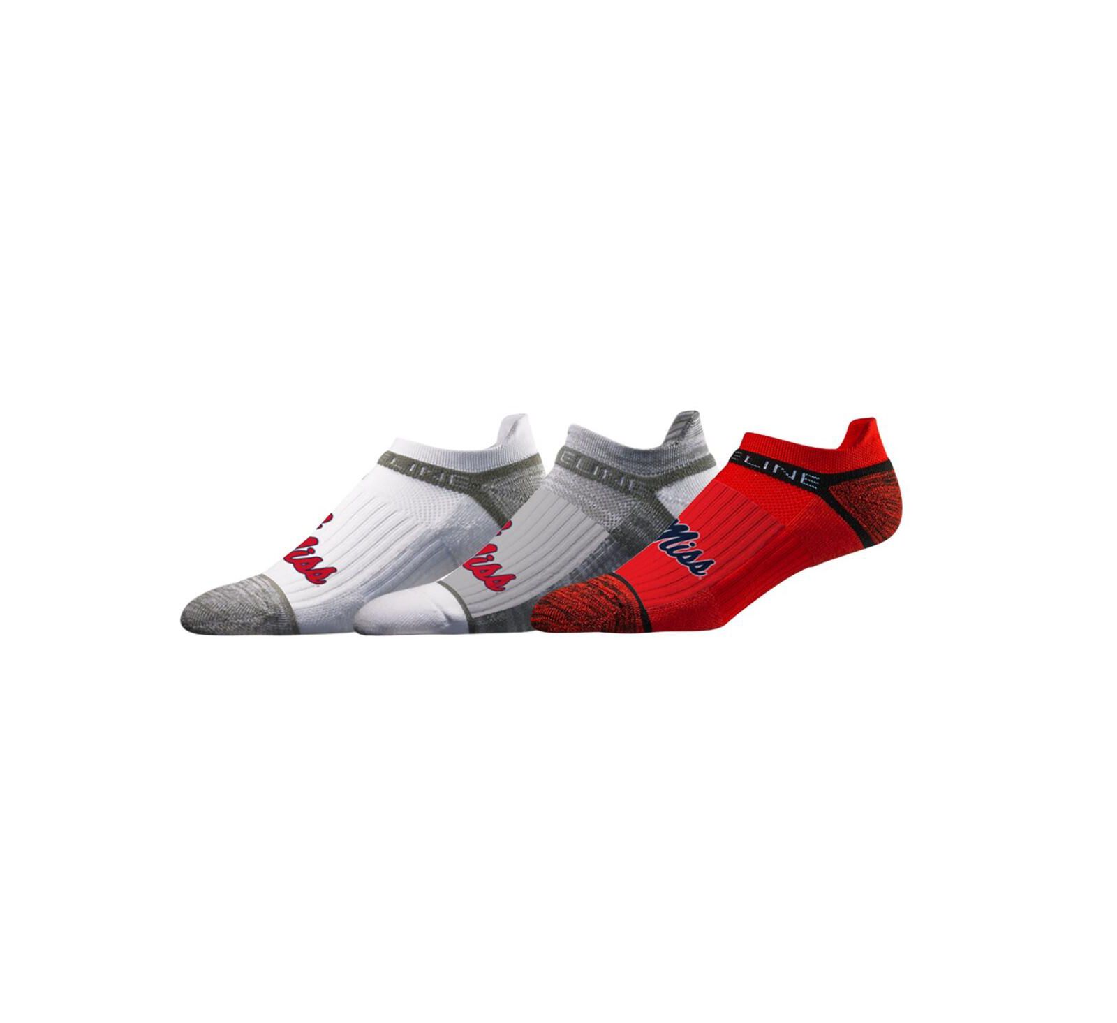 Мужские и женские носки Stride line до щиколотки, 3 шт, Ole Miss Rebels