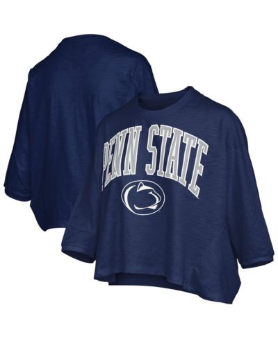 Женская оверсайз футболка Pressbox Navy Penn State Nittany Lions Midi Arch Over Logo
