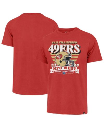 Мужская футболка '47 Brand San Francisco 49ers Stripe Splash Franklin Throwback, алая