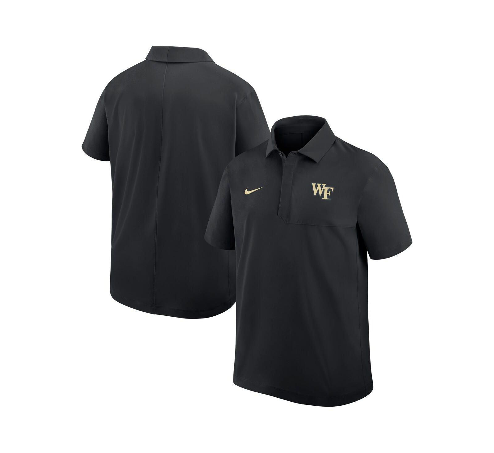 Мужская рубашка-поло Nike Wake Forest Demon Deacons Woven Dri-FIT, цвет Black