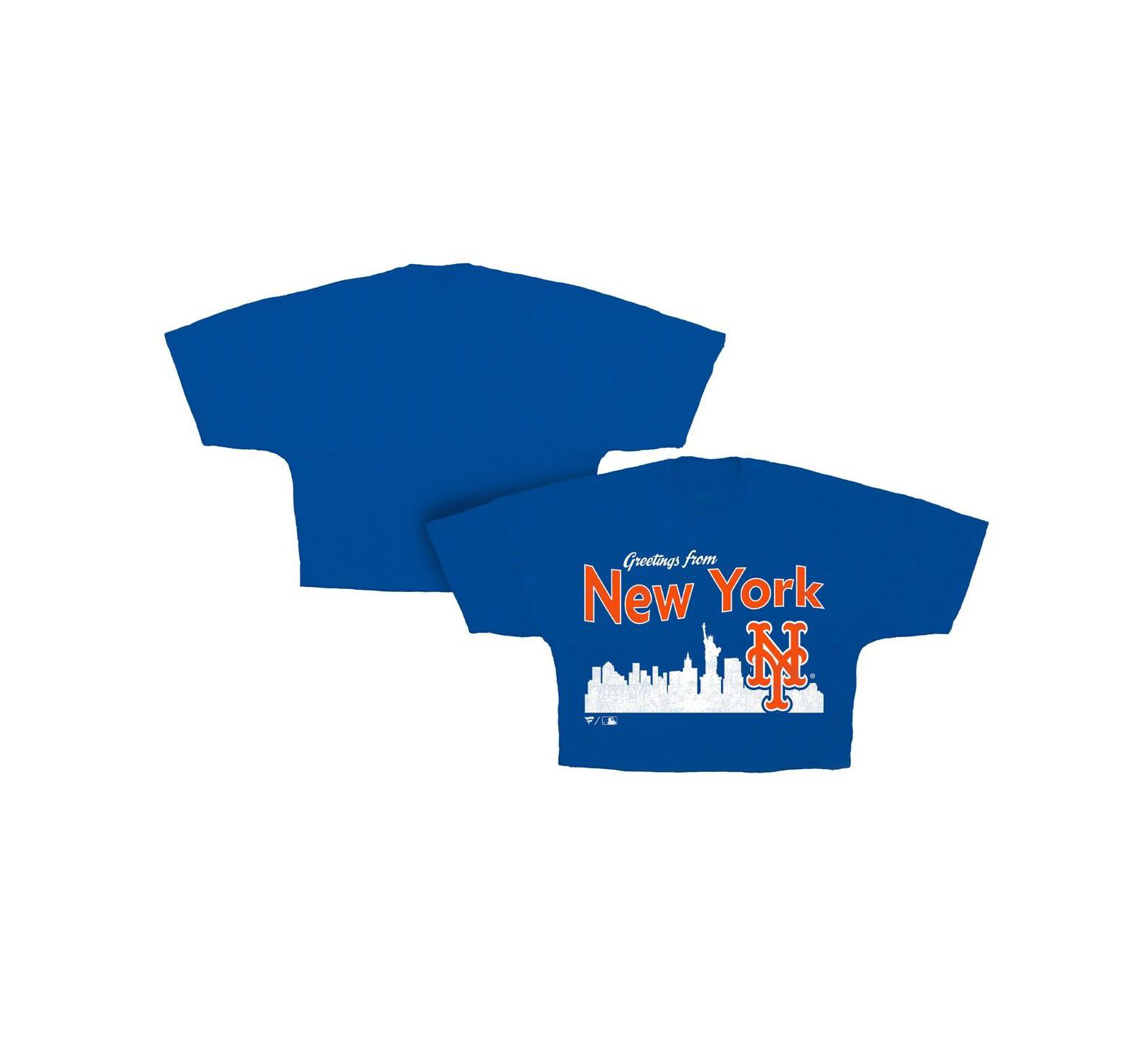 Женский кроп-топ Fanatics Royal New York Mets Skyline