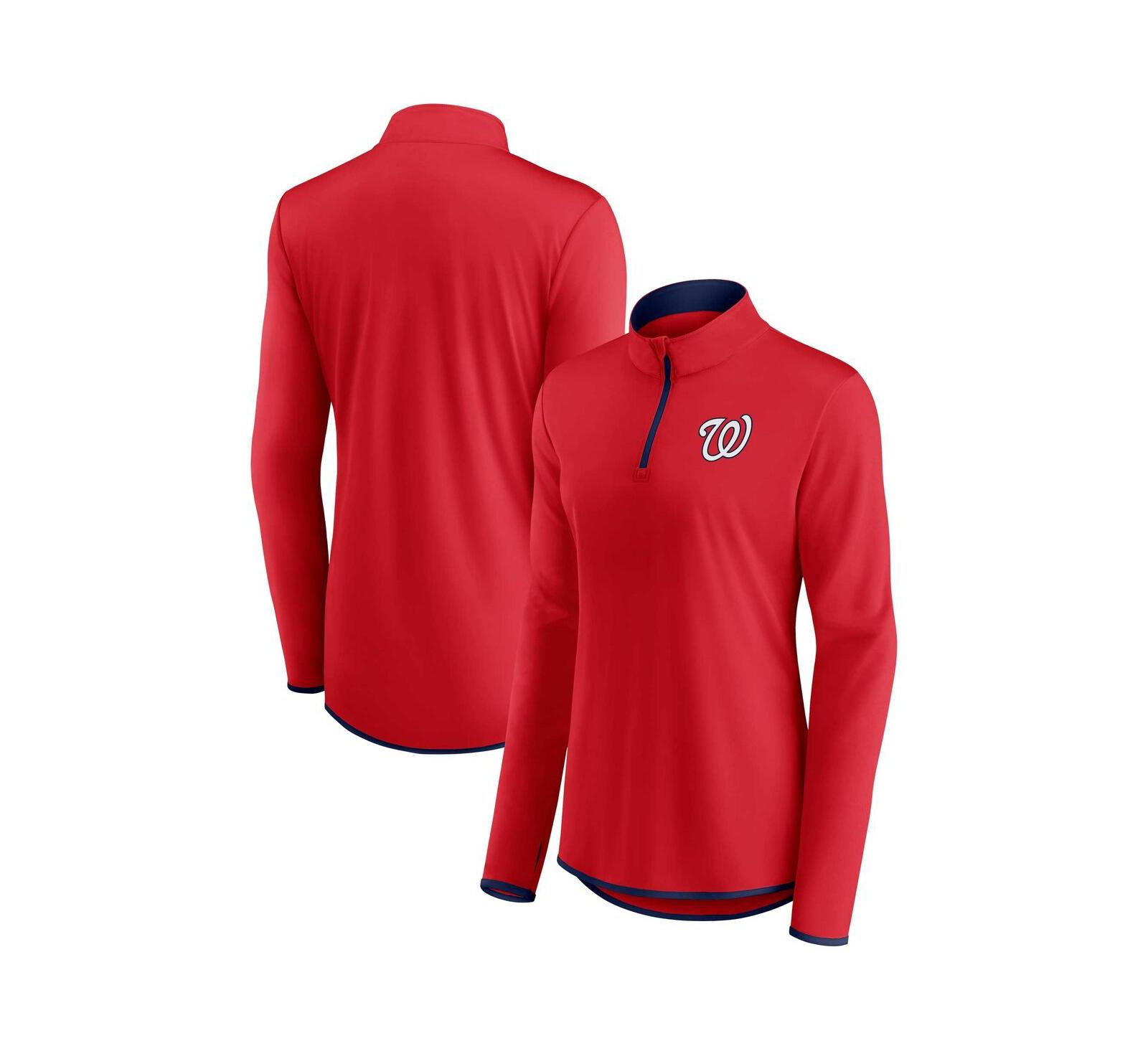 Женская толстовка Fanatics Washington Nationals Corner Quarter-Zip красная