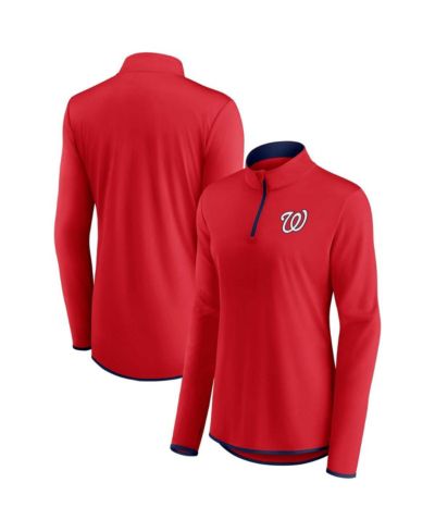 Женская толстовка Fanatics Washington Nationals Corner Quarter-Zip красная