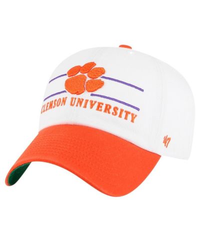 '47 Brand Men's White Clemson Tigers Gridiron Clean Up Adjustable Hat