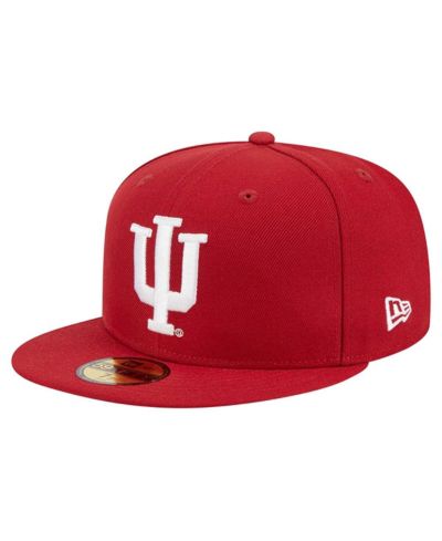 Мужская кепка New Era Crimson Indiana Hoosiers 59FIFTY Fitted