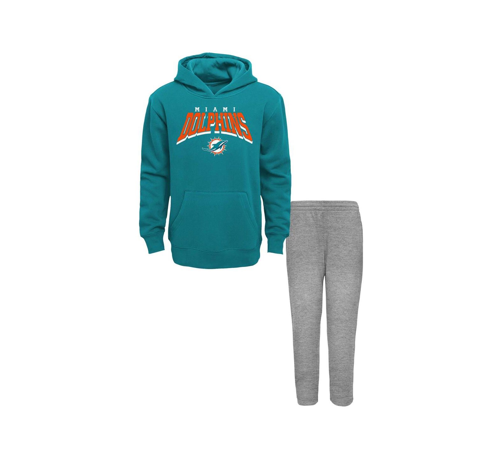 Комплект Outerstuff для малышей: худи и спортивные штаны Miami Dolphins Dynamic Duo