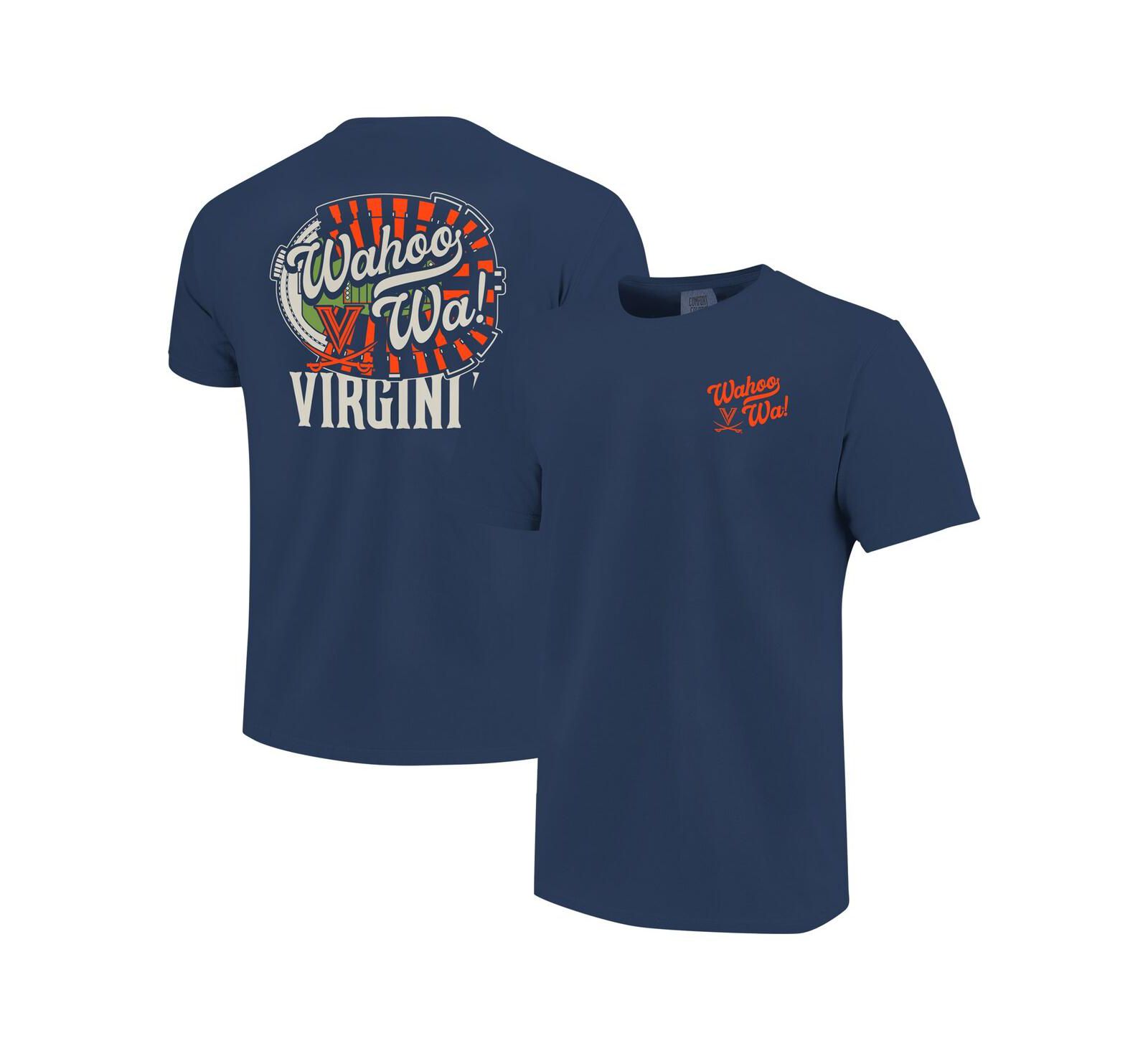 Футболка Image One Big Boys and Girls Navy Virginia Cavaliers Hyperlocal Comfort Colors