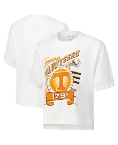 Женская футболка Pressbox White Tennessee Volunteers Rock Roll Slub