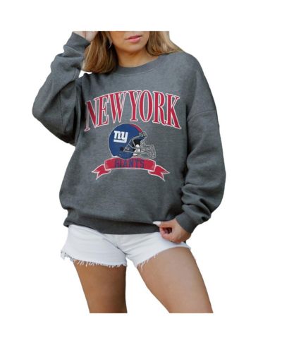 Gameday Couture Женская свитшот Gameday Couture New York Giants Oversized Seal The Deal Premium Fleece Drop Shoulder Pullover
