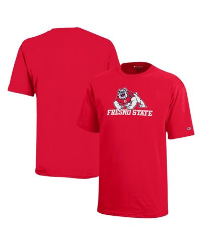 Детская футболка Champion Red Fresno State Bulldogs Arch Over Logo