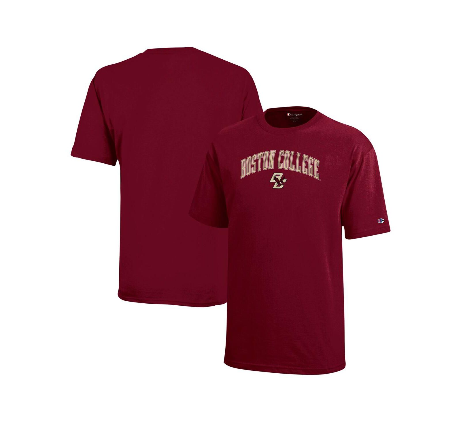 Champion Big Boys and Girls Maroon Boston College Eagles Arch Over Logo T-Shirt