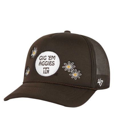 Женская кепка '47 Brand Texas A&M Aggies Tamu Radical Hitch Trucker с регулируемым размером, коричневая
