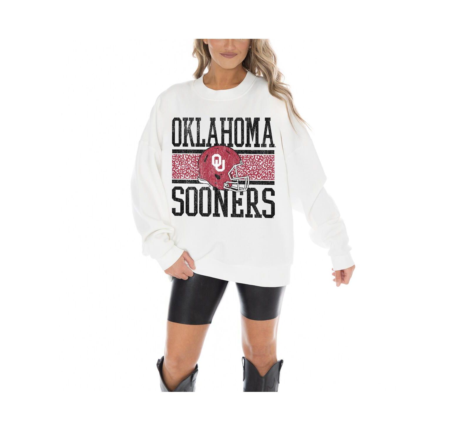 Женское худи Gameday Couture White Oklahoma Sooners Fair Catch Pullover