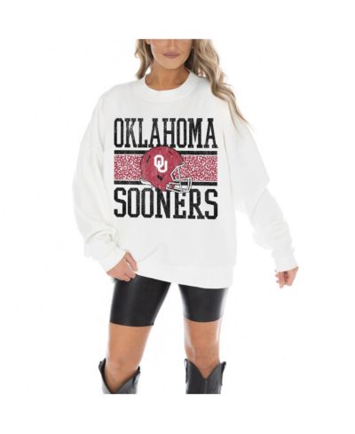 Gameday Couture Women's White Oklahoma Sooners Fair Catch Pullover Sweatshirt