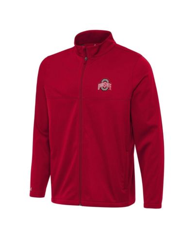 Antigua Мужская гольф-куртка Ohio State Buckeyes Links 2, Scarlet, на молнии
