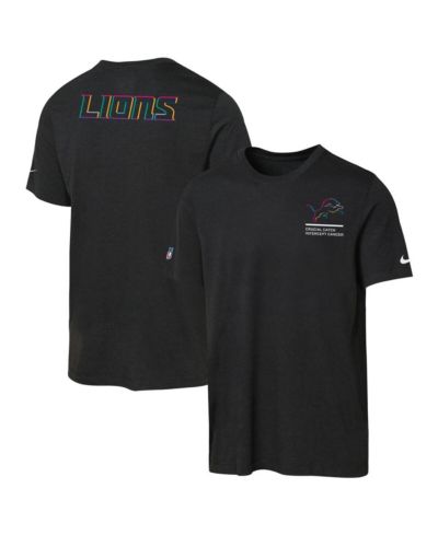 Nike футболка Tri-Blend Dri-FIT Detroit Lions 2025 NFL Crucial Catch для мальчиков и девочек, черная
