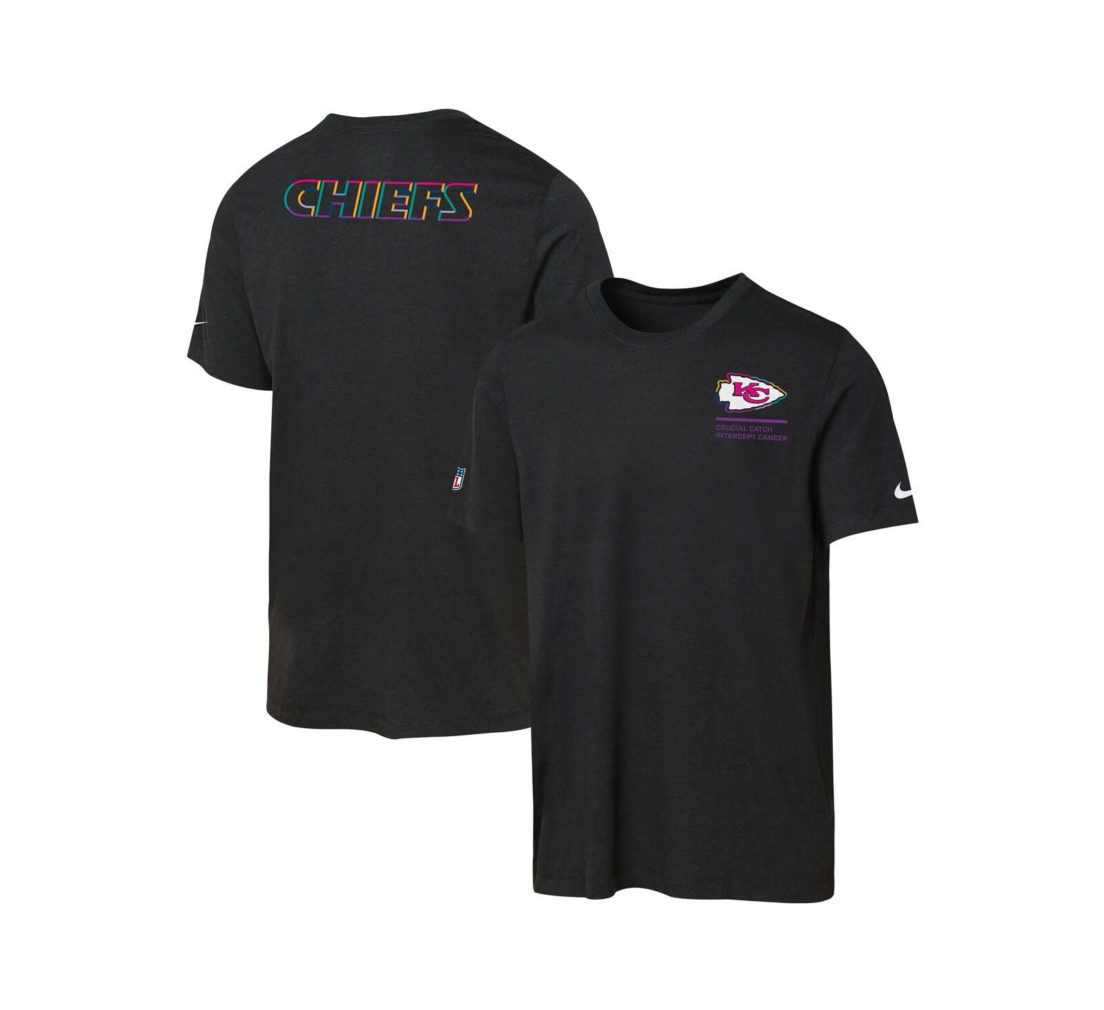 Nike Big Boys and Girls Black Kansas City Chiefs 2025 NFL Crucial Catch Tri-Blend Dri-FIT T-Shirt