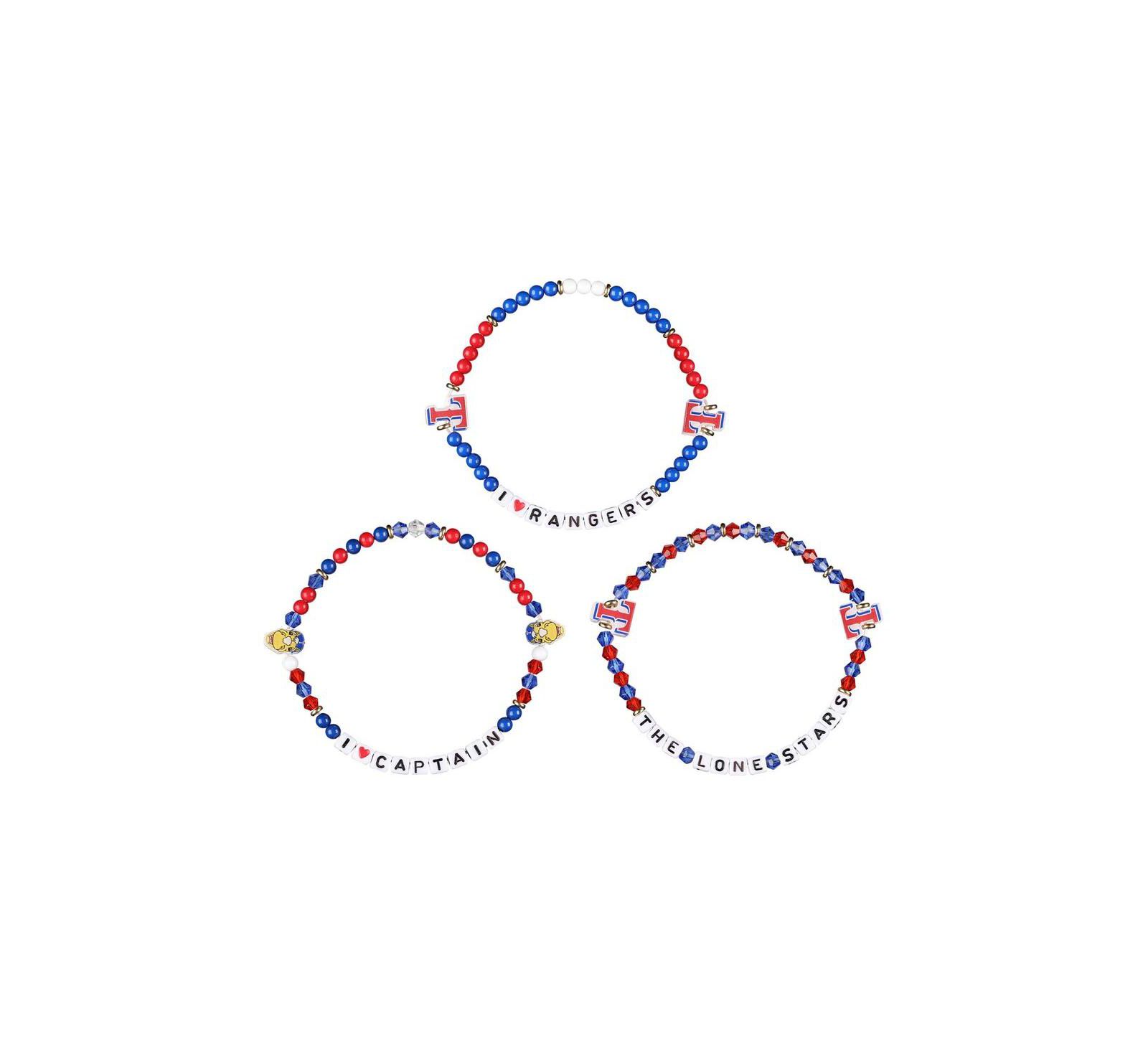 FOCO Friendship Bracelet Texas Rangers, комплект из 3 шт.