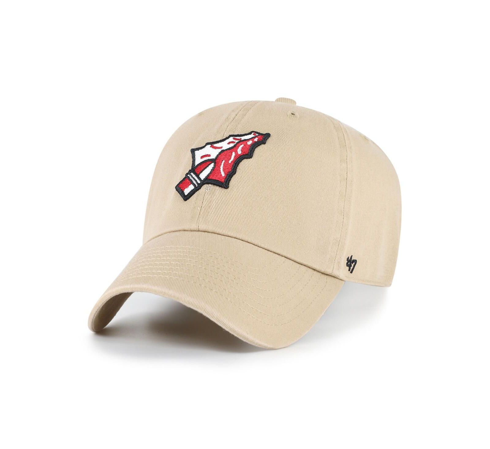 Детская кепка '47 Brand Khaki Florida State Seminoles Clean Up Adjustable