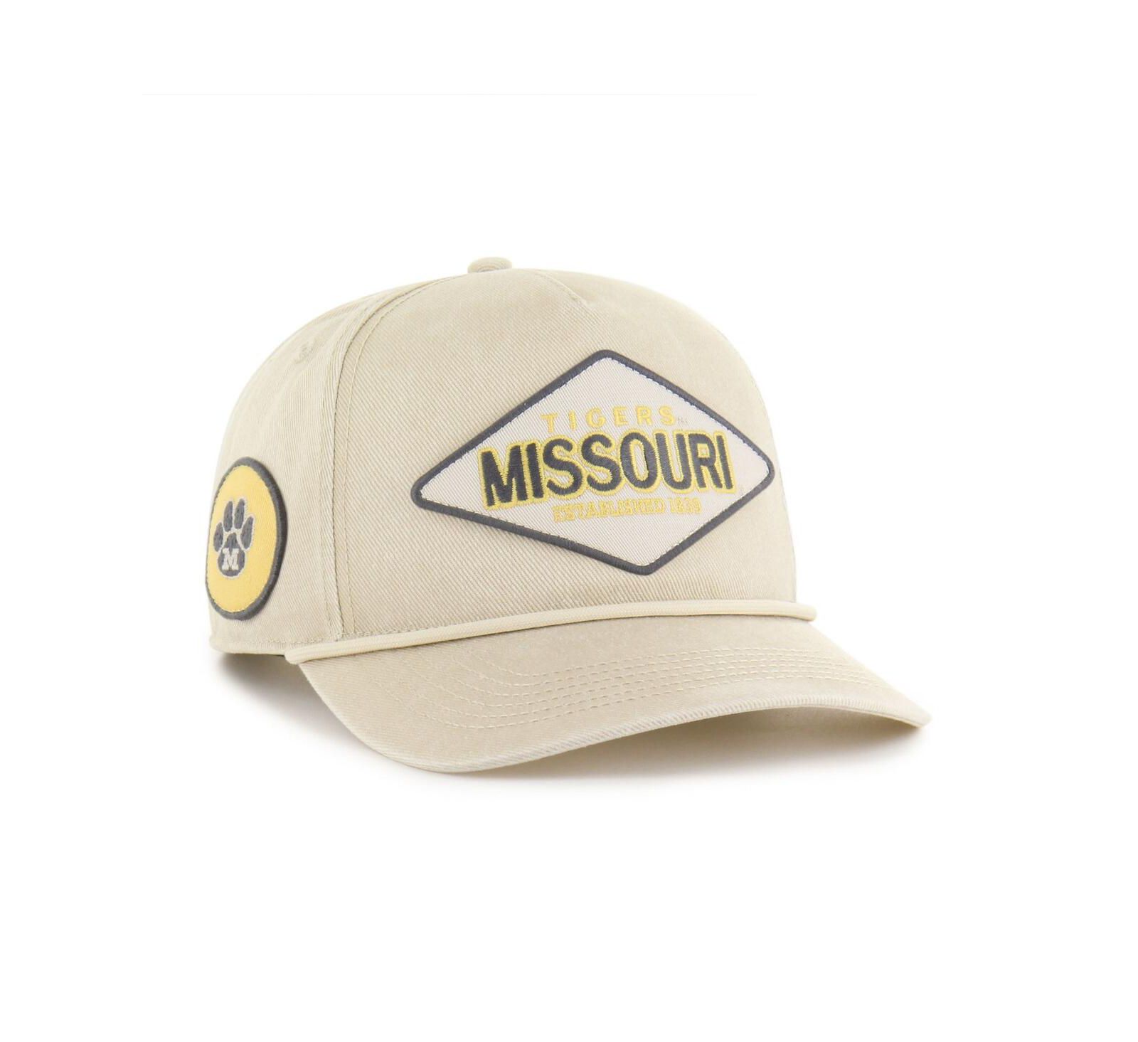 Мужская и женская кепка '47 Brand Cream Missouri Tigers Outdoorsmen Cairn Hitch Adjustable
