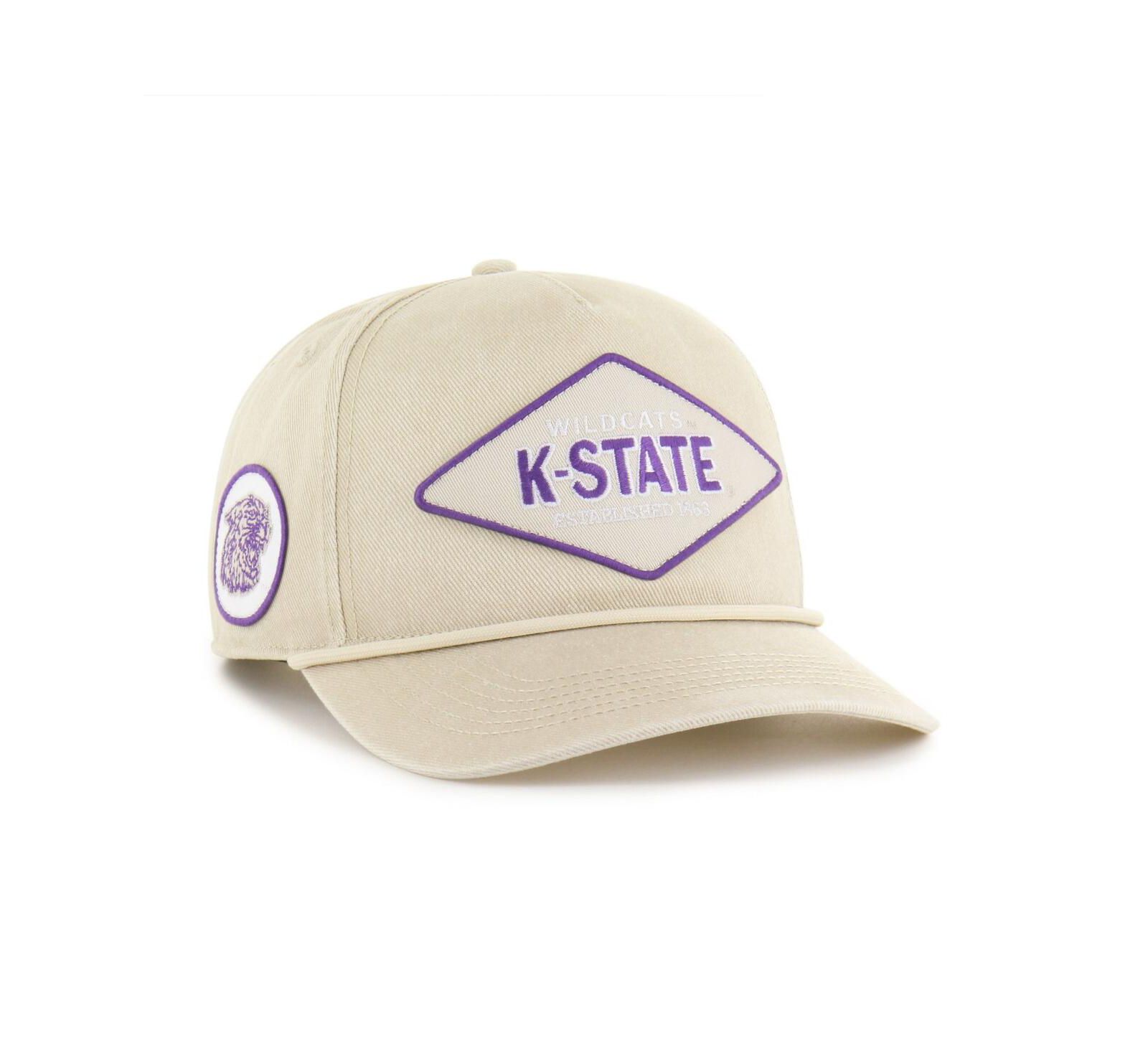 '47 Brand Men's and Women's Cream Kansas State Wildcats Outdoorsmen Cairn Hitch Adjustable Hat