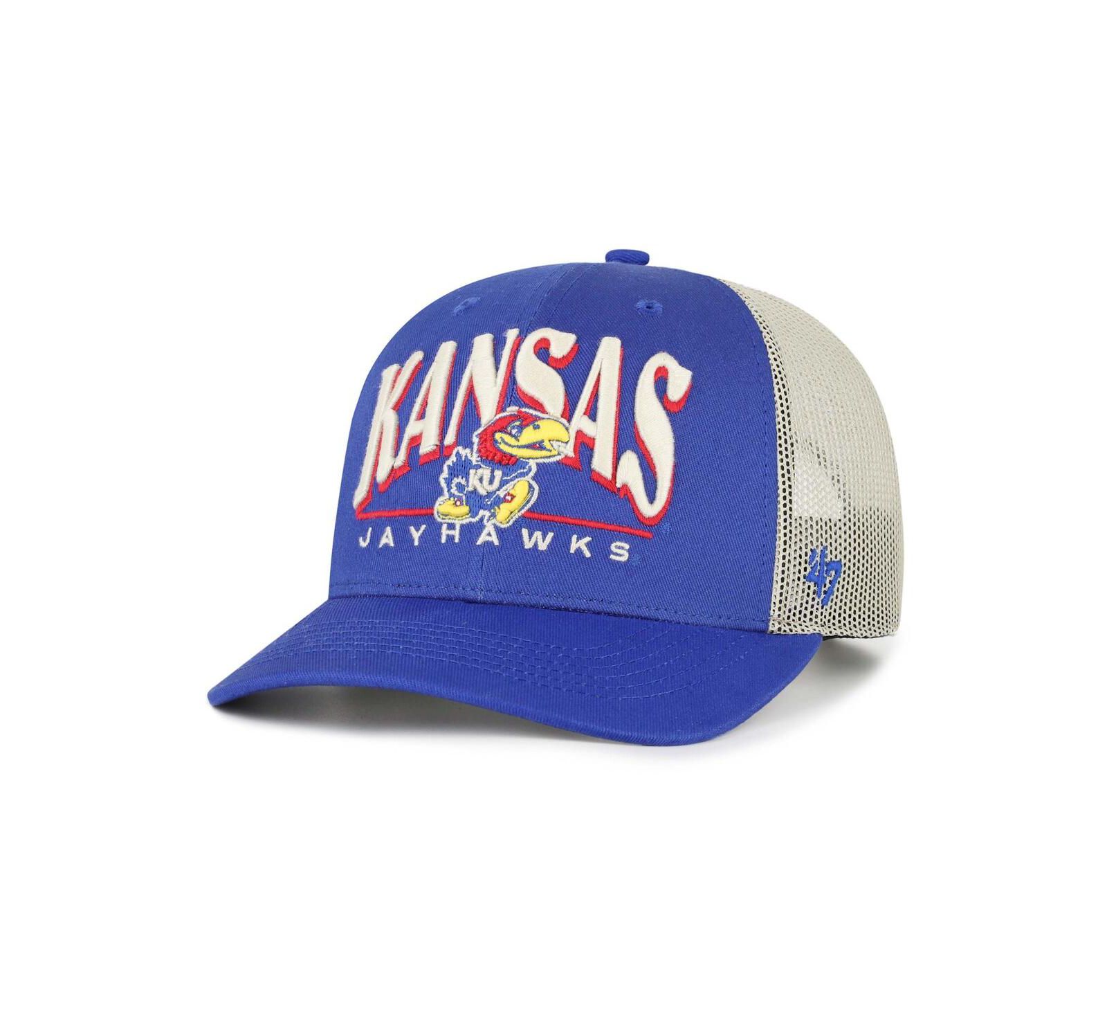 Мужская бейсболка '47 Brand Royal Kansas Jayhawks Arid Adjustable Trucker Hat