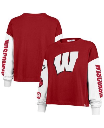 Женская футболка '47 Brand Wisconsin Badgers Sydney Long Sleeve, красная