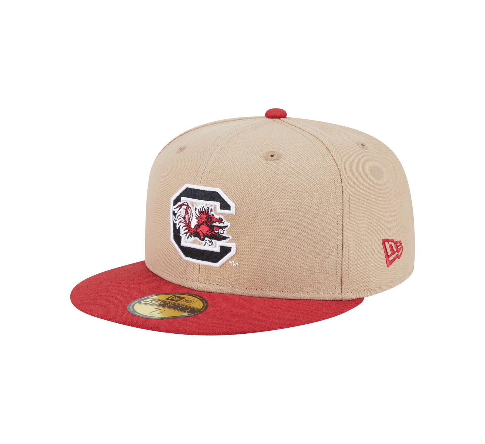 New Era Men's Khaki South Carolina Gamecocks Two-Tone 59FIFTY Fitted Hat