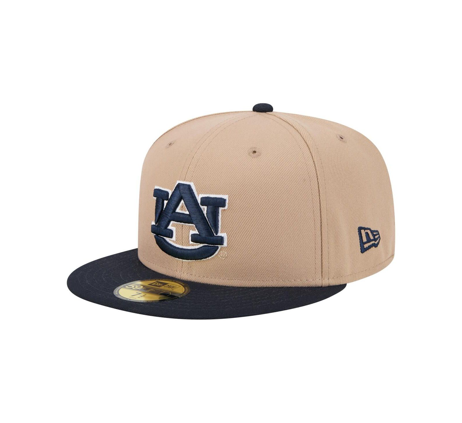 New Era Men's Khaki Auburn Tigers Two-Tone 59FIFTY Fitted Hat