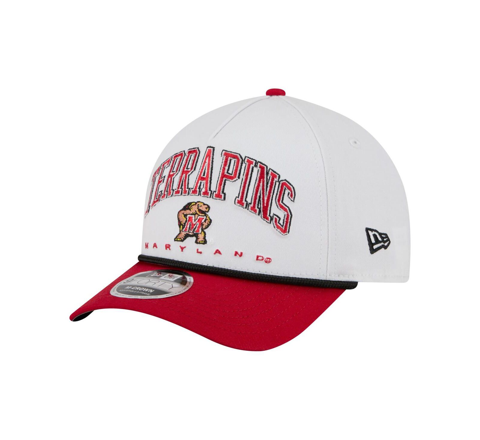 Мужская кепка New Era 9FORTY A-Frame M-Crown, Maryland Terrapins, бело-красная