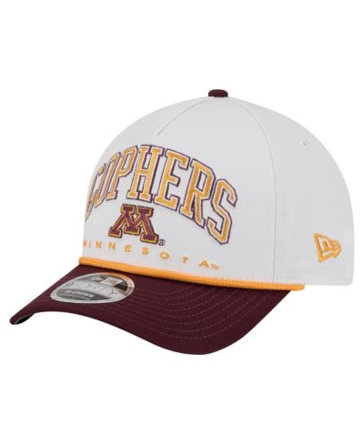 New Era мужская кепка 9FORTY A-Frame M-Crown регулируемая, двухцветная Minnesota Golden Gophers Arch, белая/бордовая