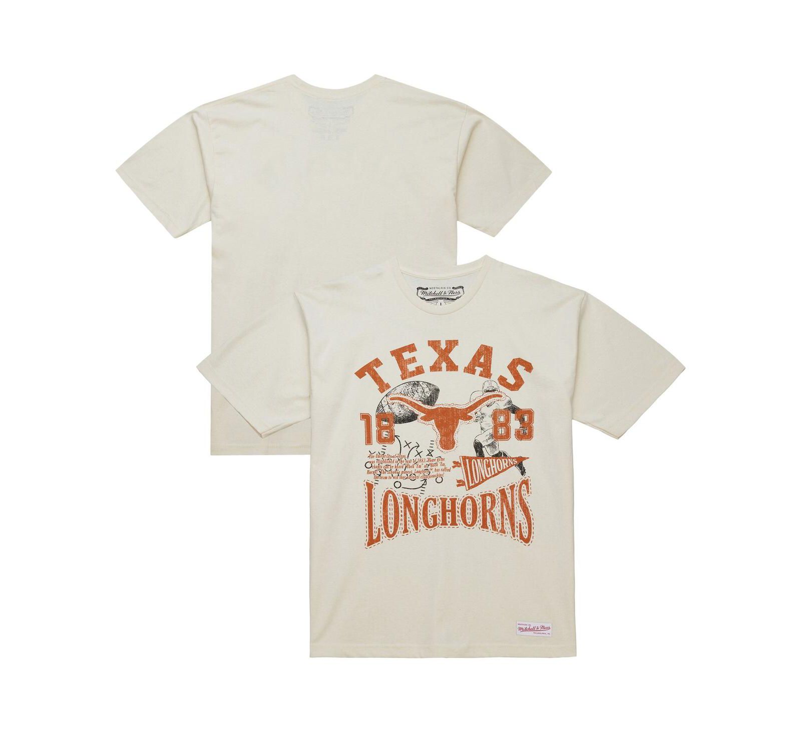 Mitchell & Ness Мужская футболка Texas Longhorns Heritage Scholar Cream