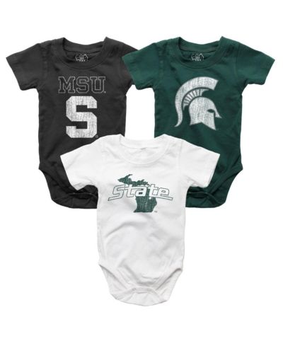 Wes & Willy Детский набор боди 3 шт. Michigan State Spartans