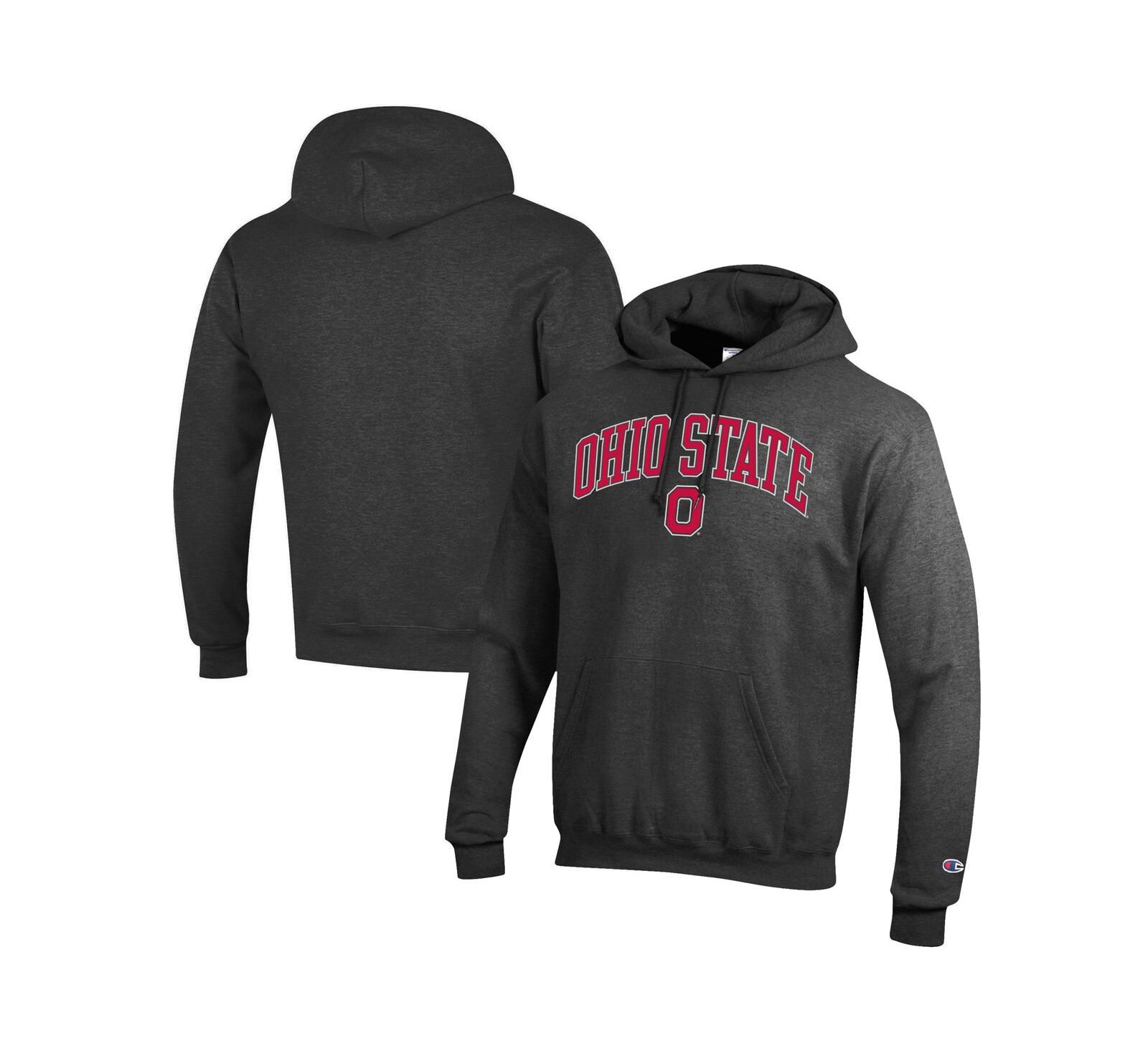 Мужское худи Champion Charcoal Ohio State Buckeyes Fleece Pullover