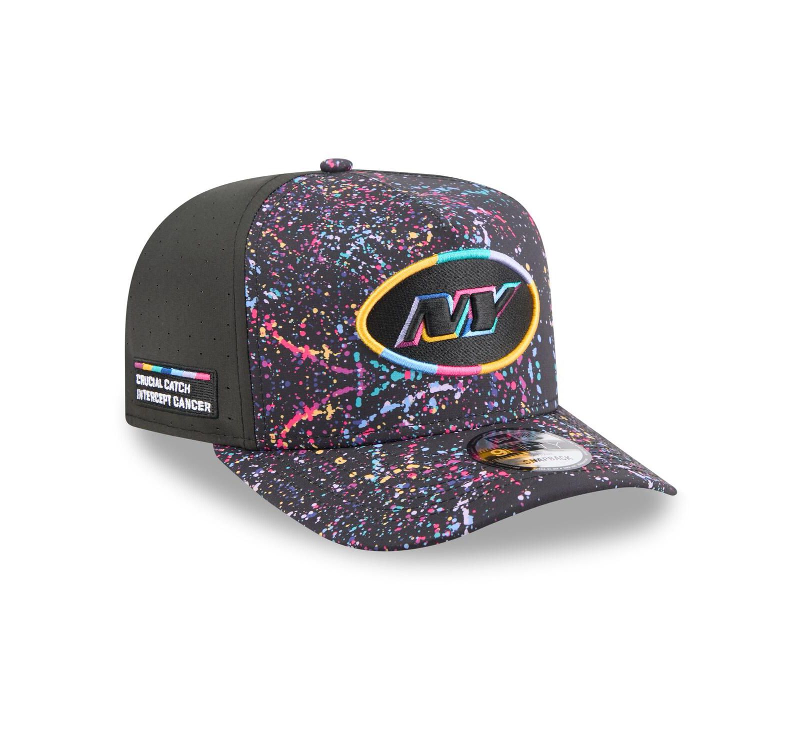 New Era Мужская кепка New York Jets 2025 NFL Crucial Catch A-Frame 9FIFTY Snapback, черная