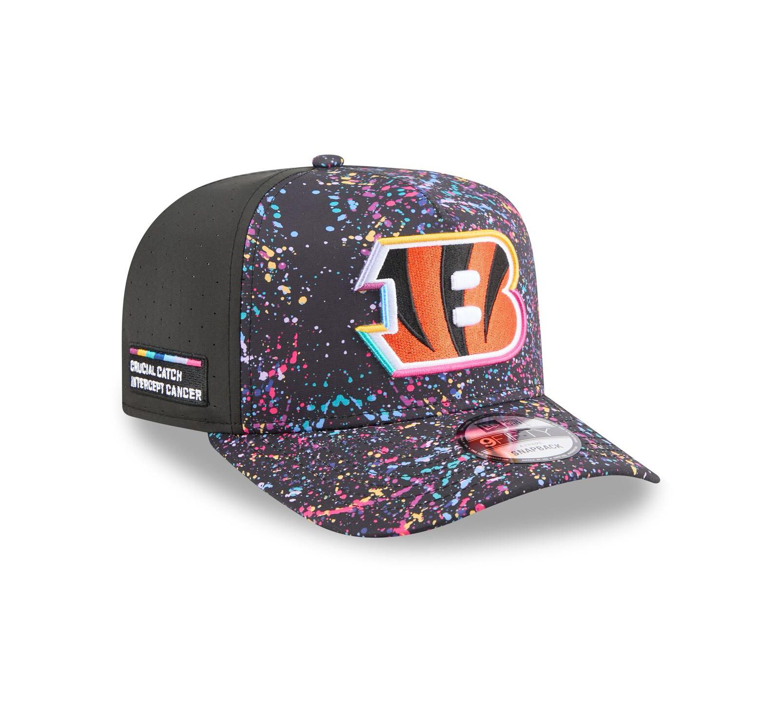 New Era Мужская кепка 9FIFTY Snapback Cincinnati Bengals 2025 NFL Crucial Catch Black