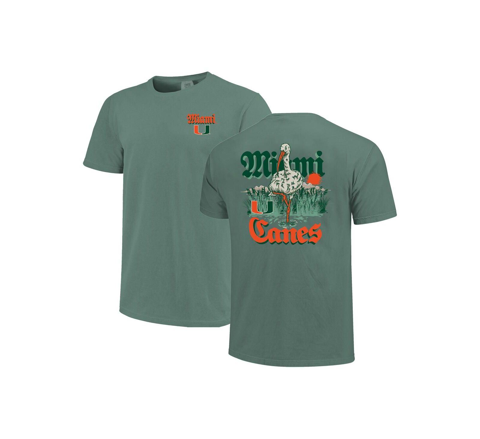 Image One Men's and Women's Green Miami Hurricanes Hyper Local Mascot Swamp T-Shirt