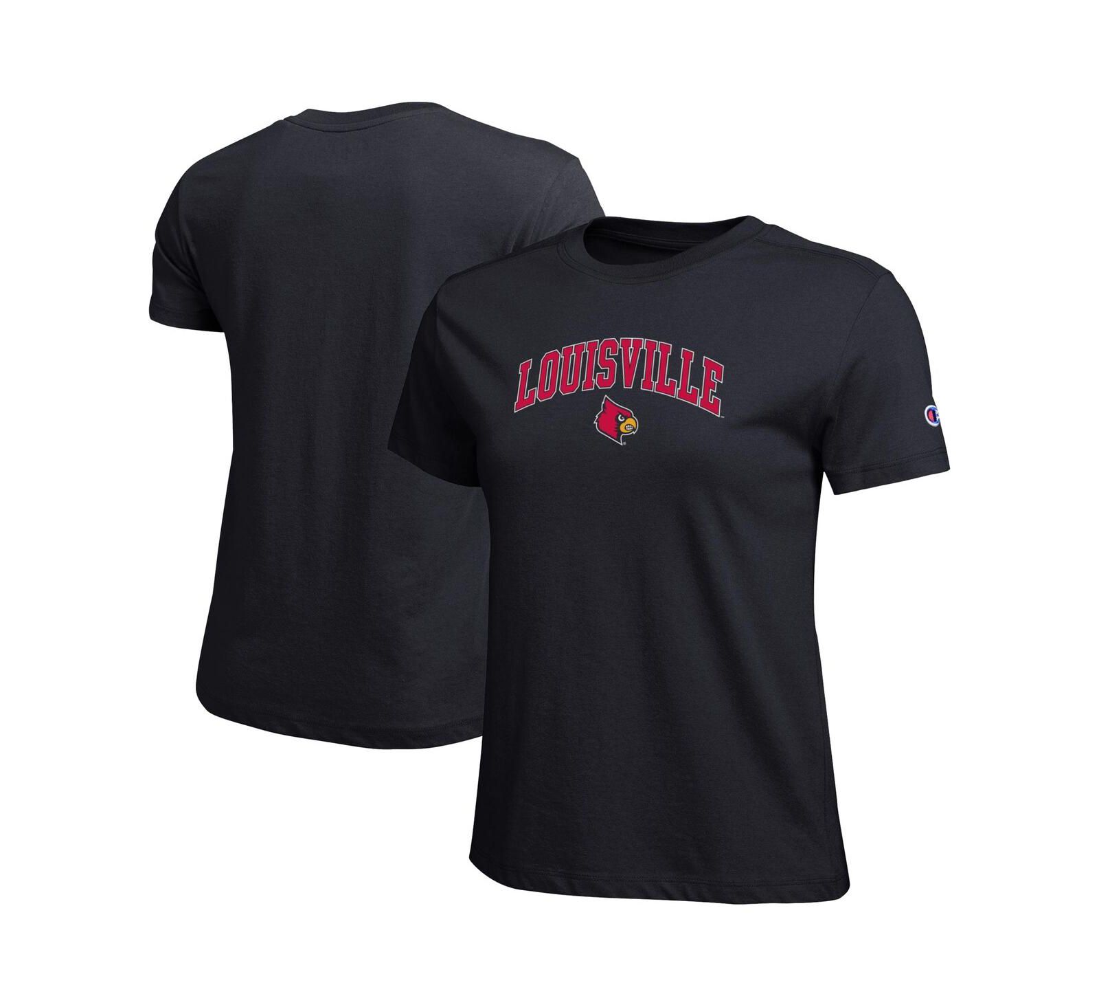 Champion Women's Black Louisville Cardinals Arched Over Logo T-Shirt