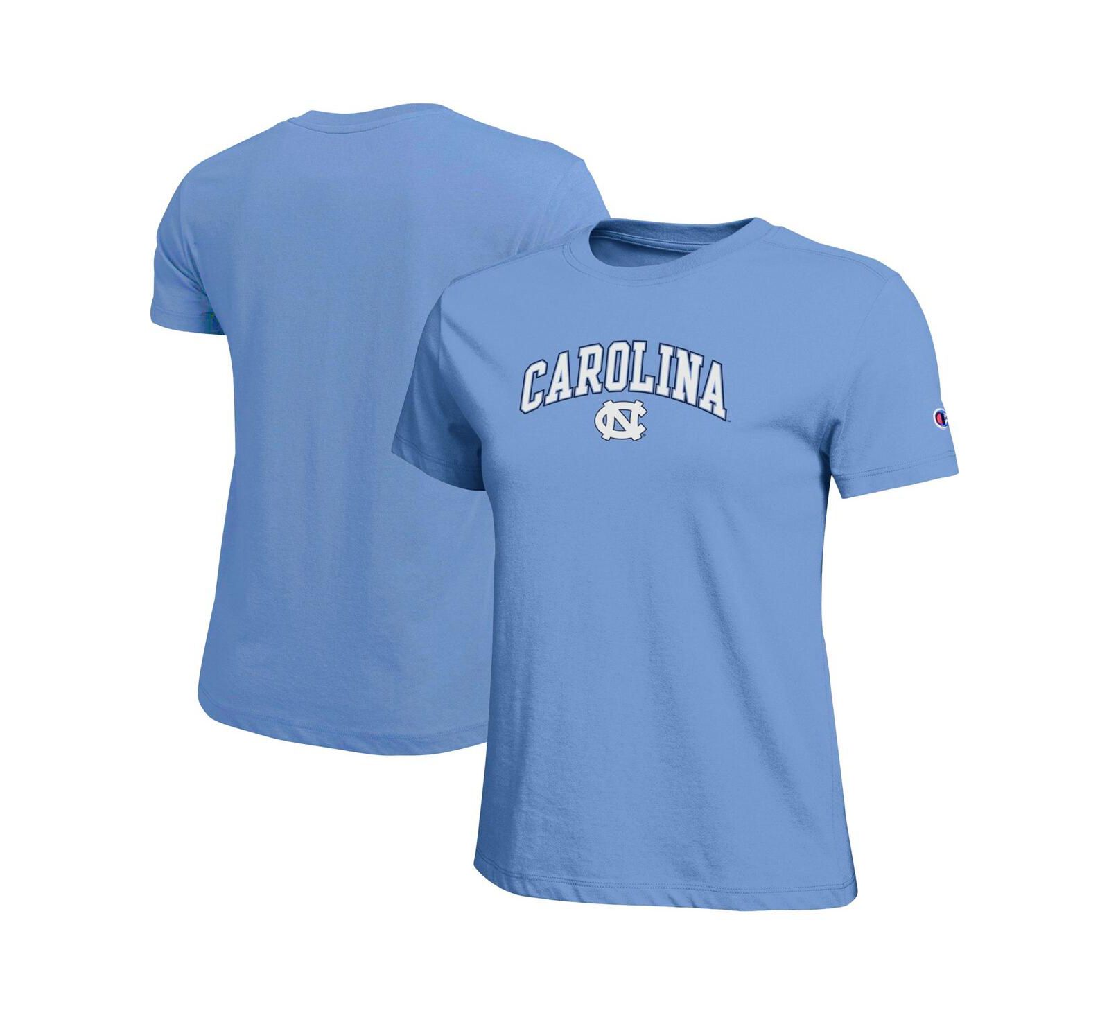 Champion Women's Light Blue North Carolina Tar Heels Arched Over Logo T-Shirt