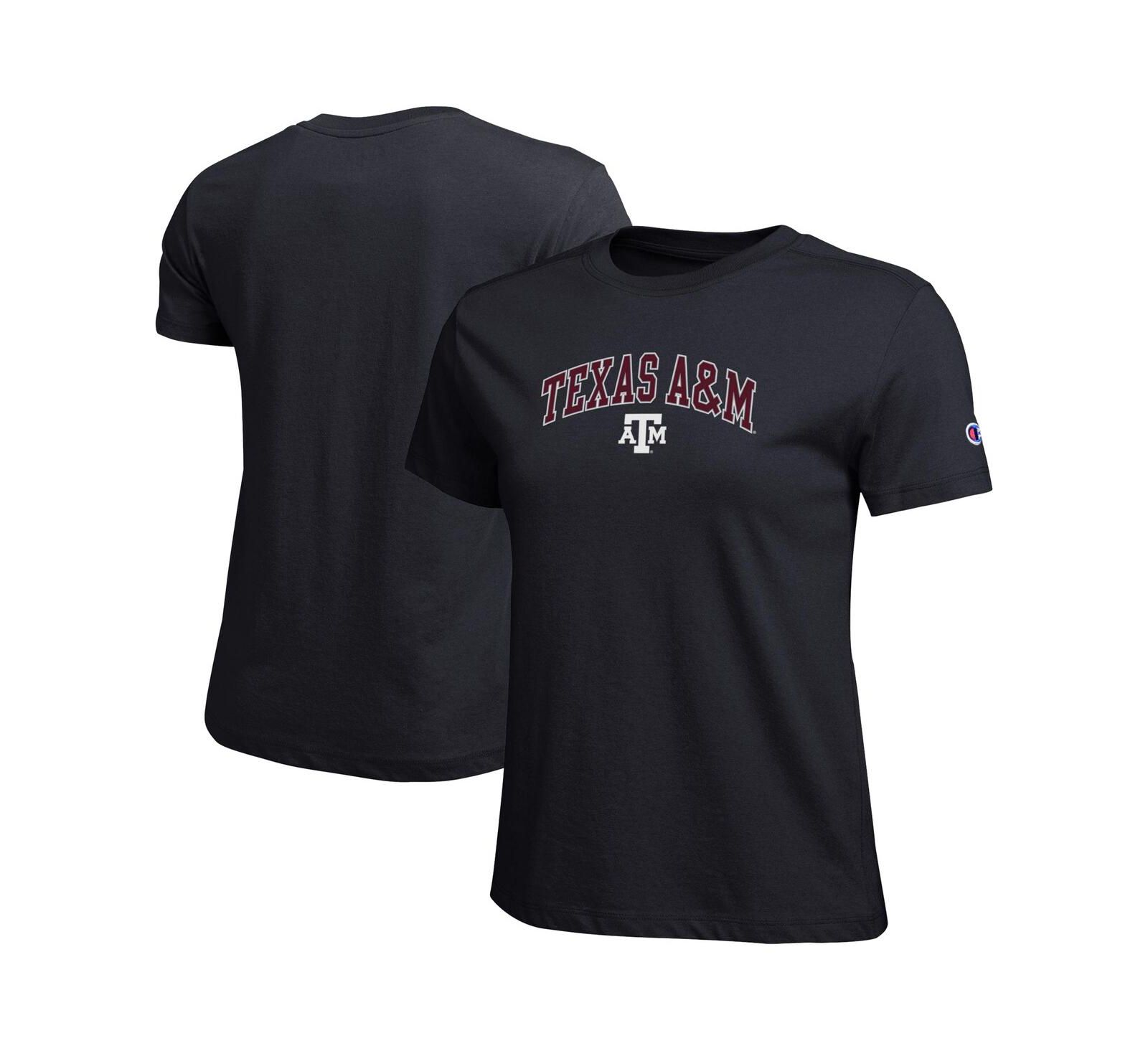 Champion Women's Black Texas A&M Aggies Arched Over Logo T-Shirt