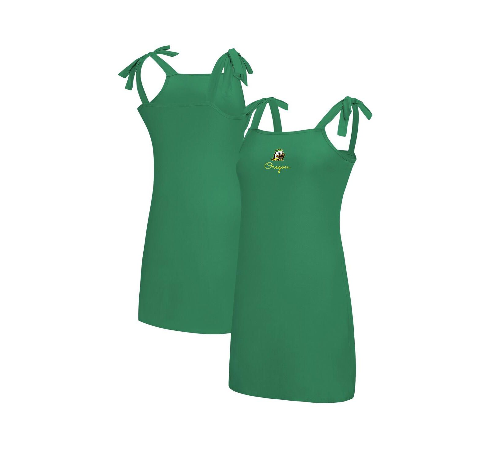 Женская ночная рубашка Concepts Sport Kelly Green Oregon Ducks с завязками на плече