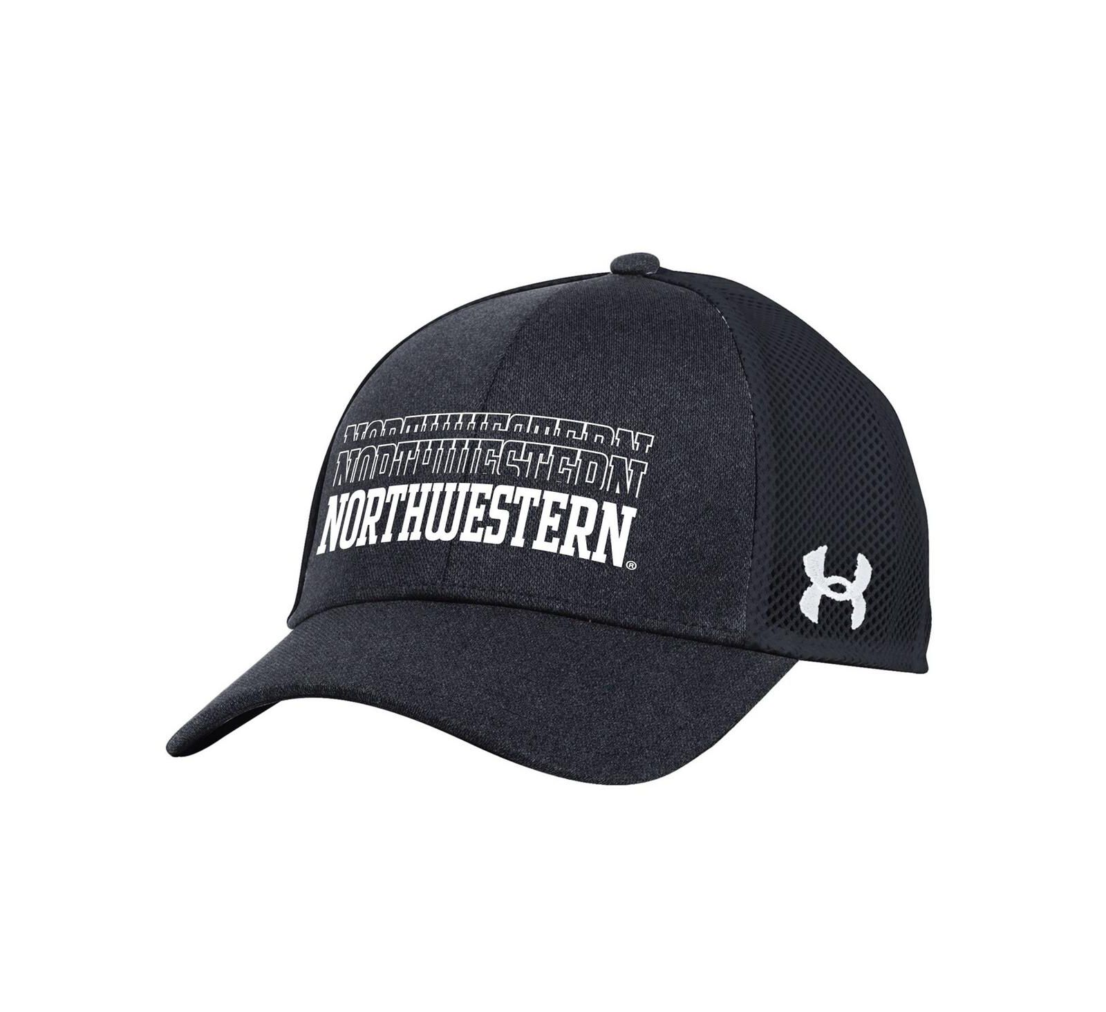 Under Armour Men's Black Northwestern Wildcats 2024 Sideline Blitzing Trucker Adjustable Hat
